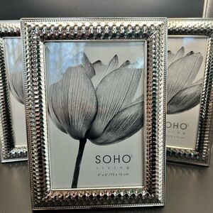 Set of 3 SOHO Silver Photo Frames - 4 x 6